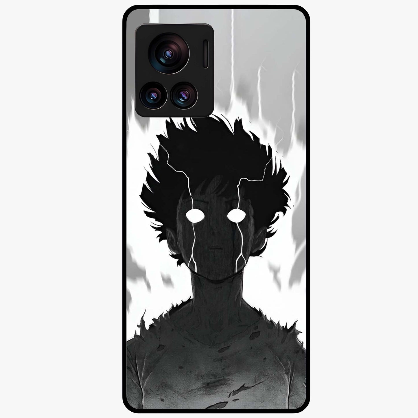 Awakened Inner Rage Glass Case showing flat back view with intense artistic artwork and glossy glass finish.