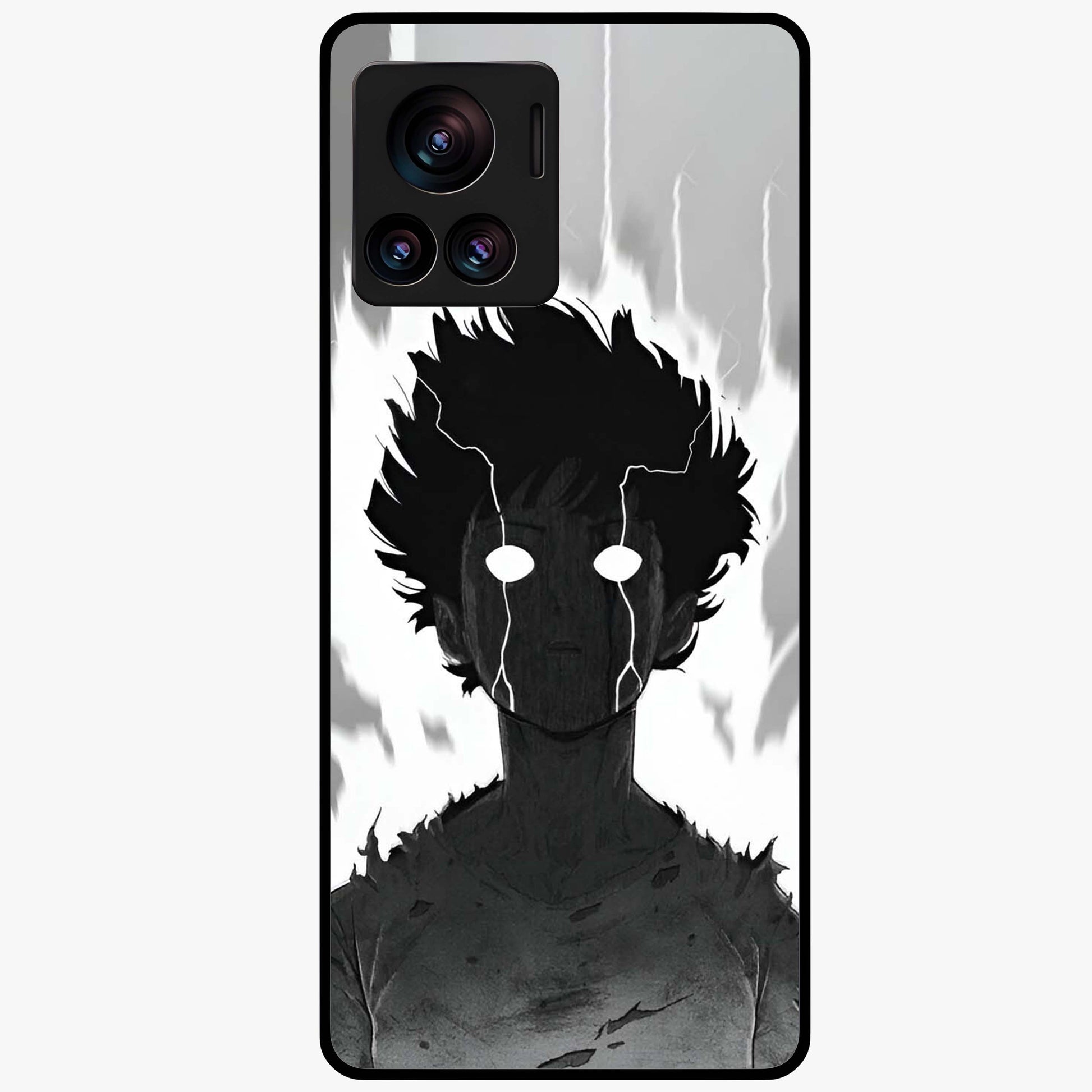 Awakened Inner Rage Glass Case showing flat back view with intense artistic artwork and glossy glass finish.