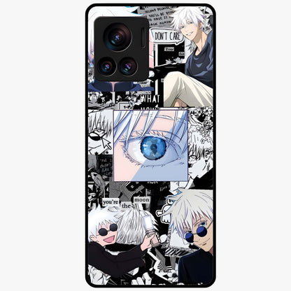 Infinity Sorcerer Chaos Glass Case showing flat back view with mystical sorcerer themed artwork and glossy glass finish.