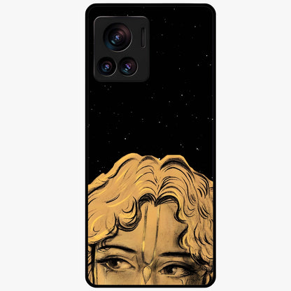 Shri Krishna Art Glass Case showing flat back view with devotional Krishna artwork and glossy glass finish.