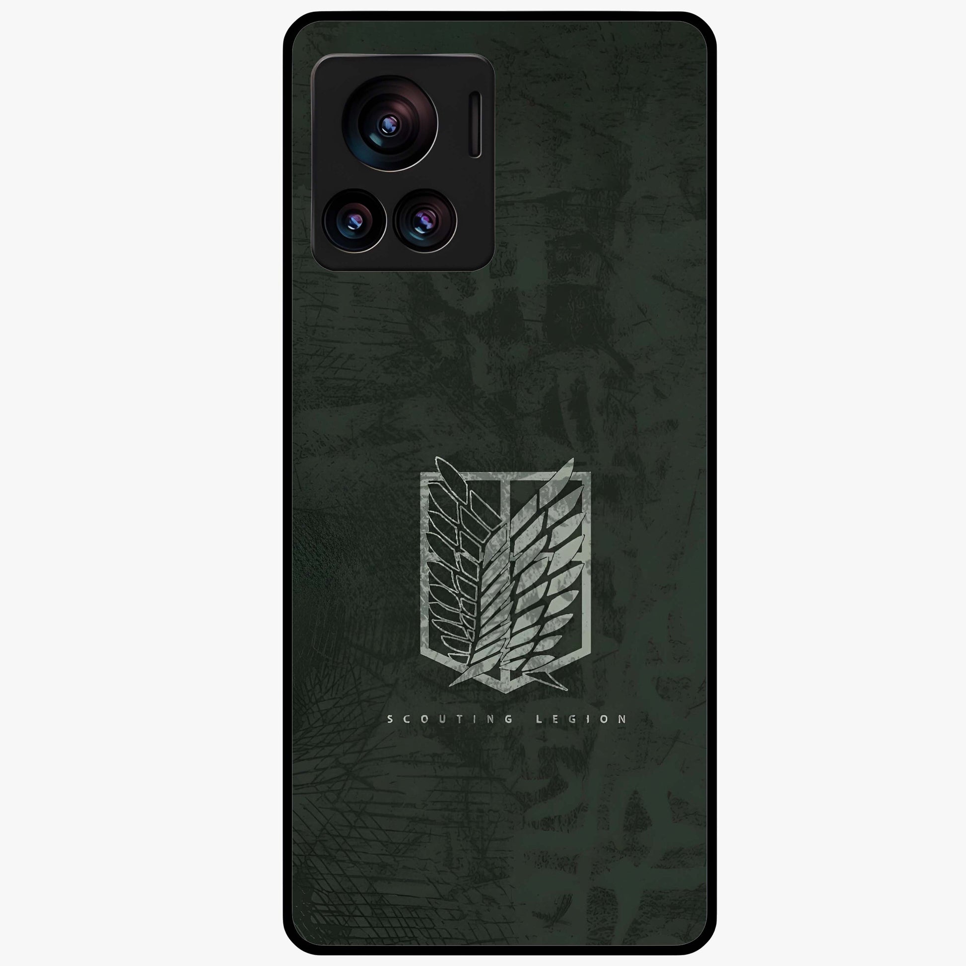 Wings Of Freedom Glass Case showing flat back view with symbolic wings artwork and glossy glass finish.