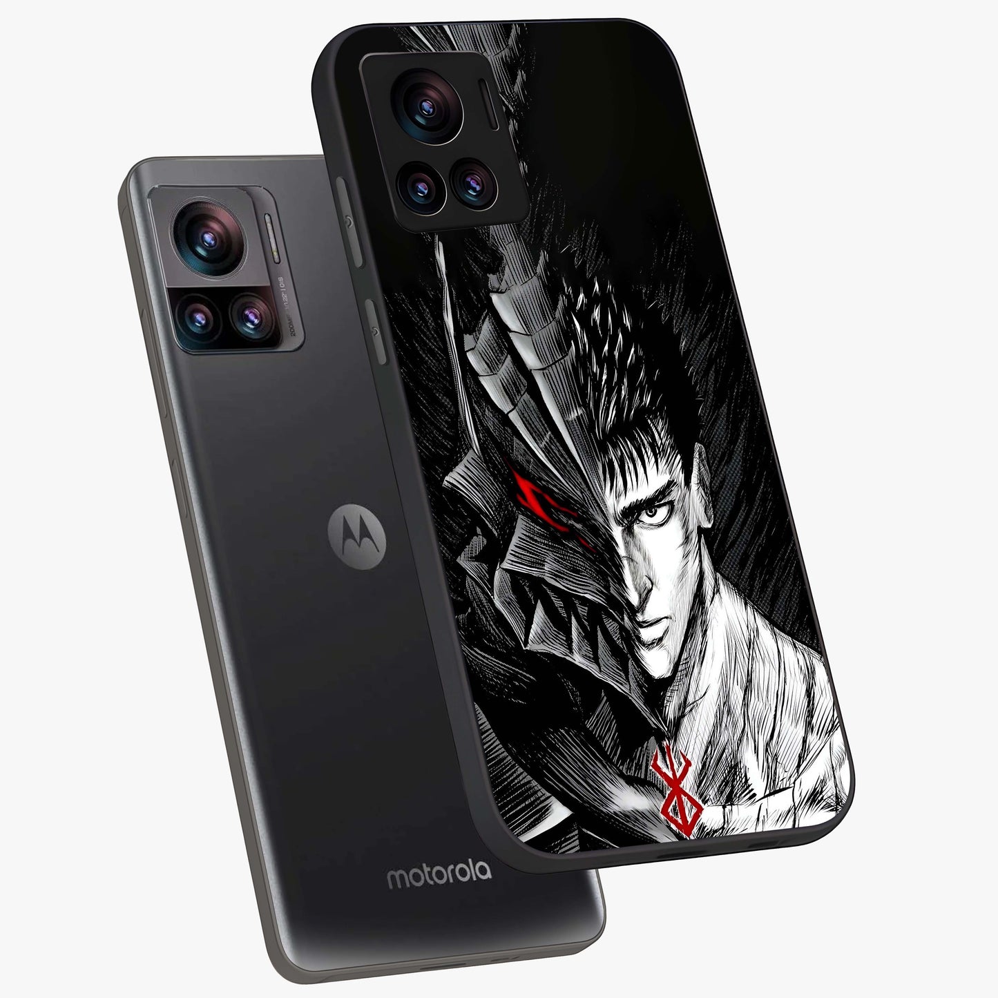Berserker Blood Oath Glass Case displayed in angled mockup highlighting dark fantasy graphic design and powerful theme.