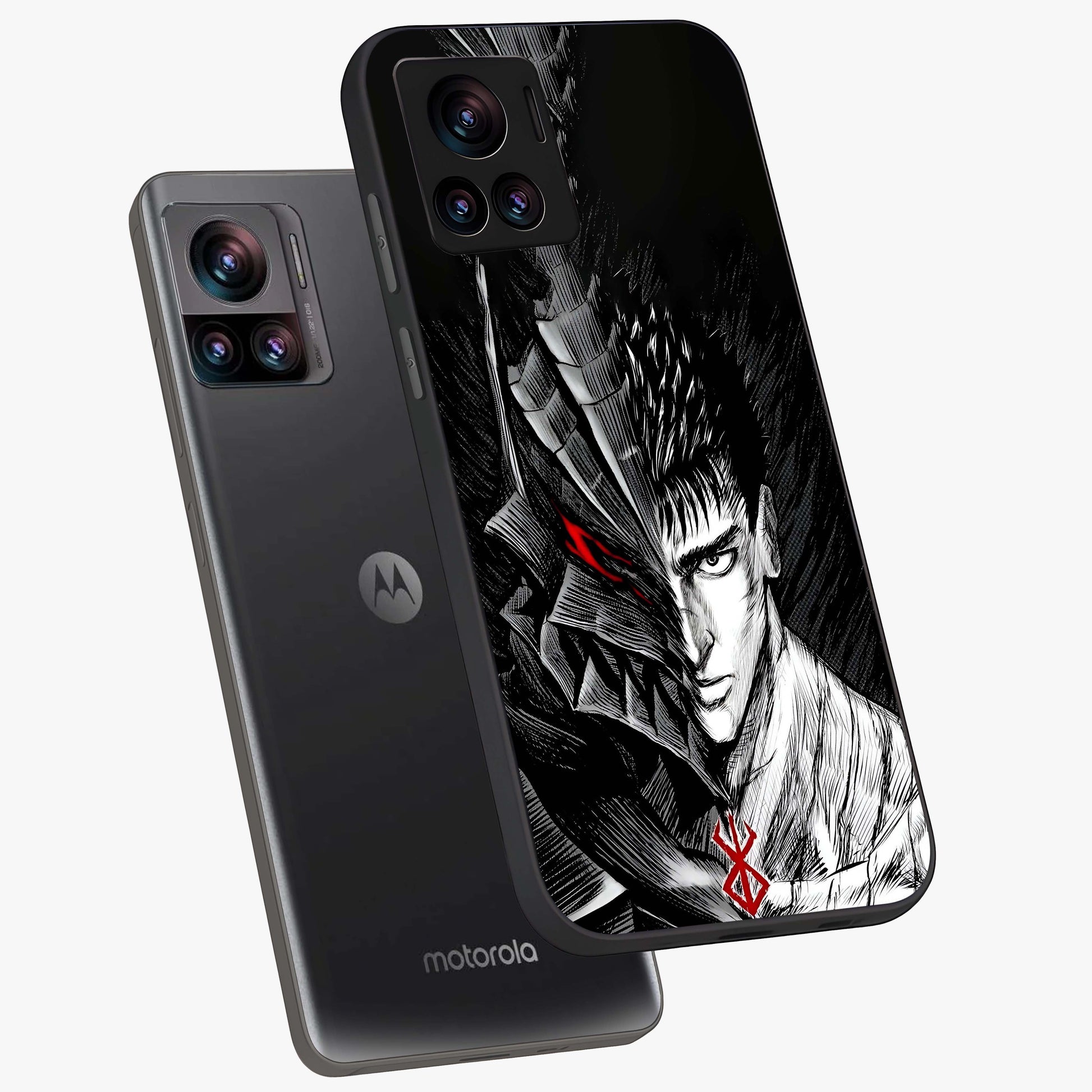 Berserker Blood Oath Glass Case displayed in angled mockup highlighting dark fantasy graphic design and powerful theme.