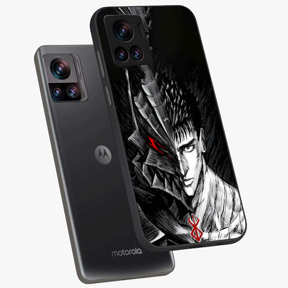 Berserker Blood Oath Glass Case displayed in angled mockup highlighting dark fantasy graphic design and powerful theme.