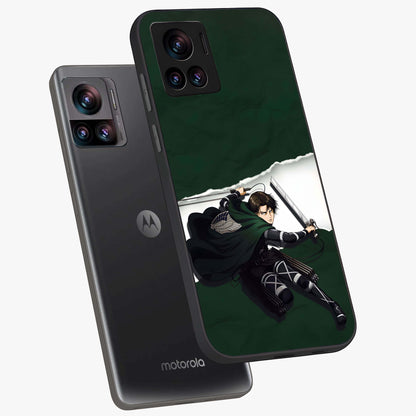 Emerald War Vanguard Glass Case displayed in angled mockup highlighting intense battle inspired design with emerald tone aesthetic.