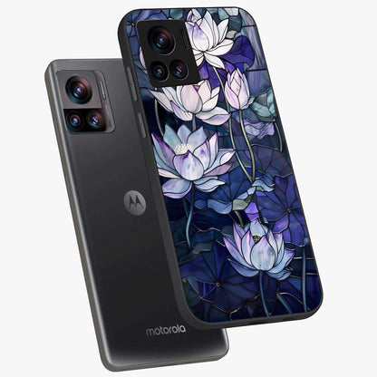 Gloss Petal Rush Glass Case displayed in angled mockup highlighting vibrant petal design with elegant floral aesthetic.