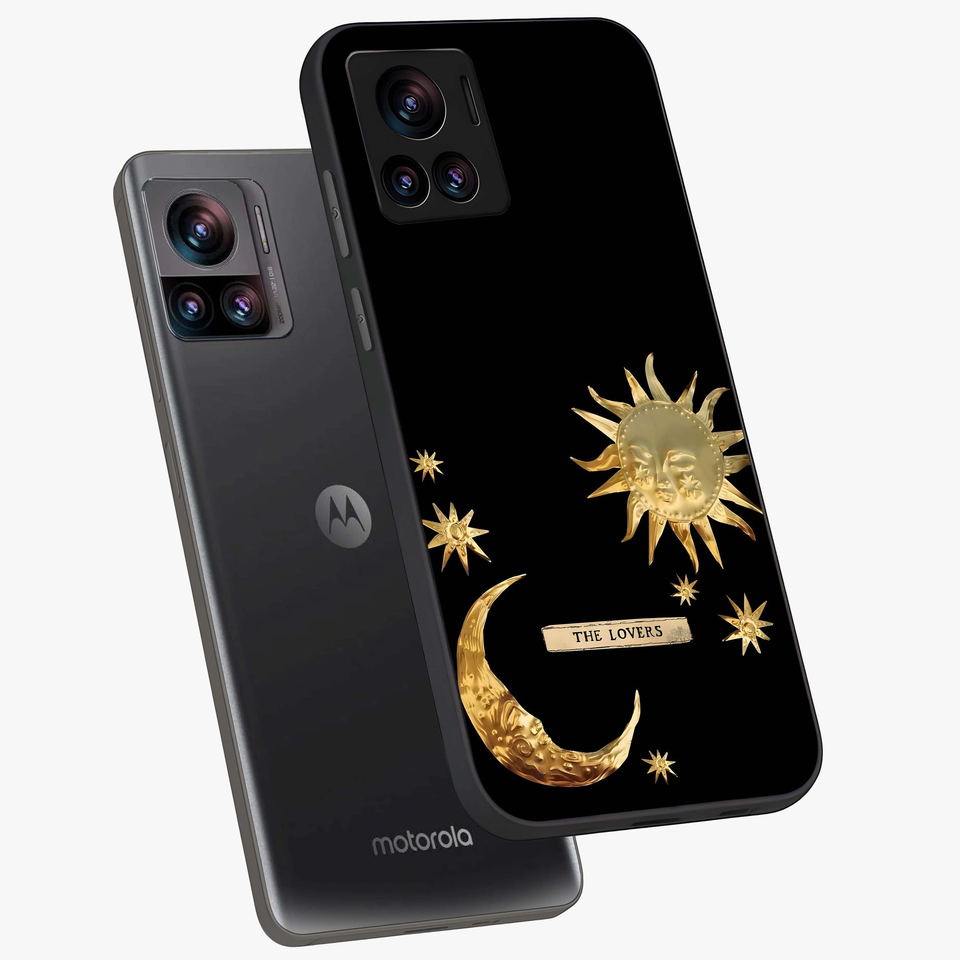 Gold Sun Blush Glass Case displayed in angled mockup highlighting radiant sun design with warm golden aesthetic.