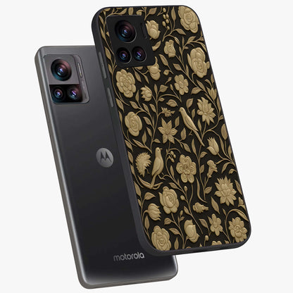 Golden Evil Eye Mandala Glass Case displayed in angled mockup highlighting protective evil eye symbol with golden mandala design.
