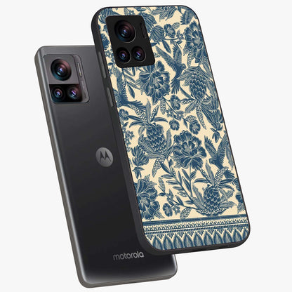 Heirloom Wild Bloom Glass Case displayed in angled mockup highlighting botanical bloom design with classic aesthetic style.