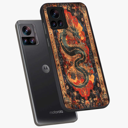 Inferno Dragon Soul Glass Case displayed in angled mockup highlighting powerful dragon illustration with inferno aesthetic.
