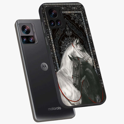 Majestic Ride Legacy Glass Case displayed in angled mockup highlighting sleek vehicle design with bold racing aesthetic.