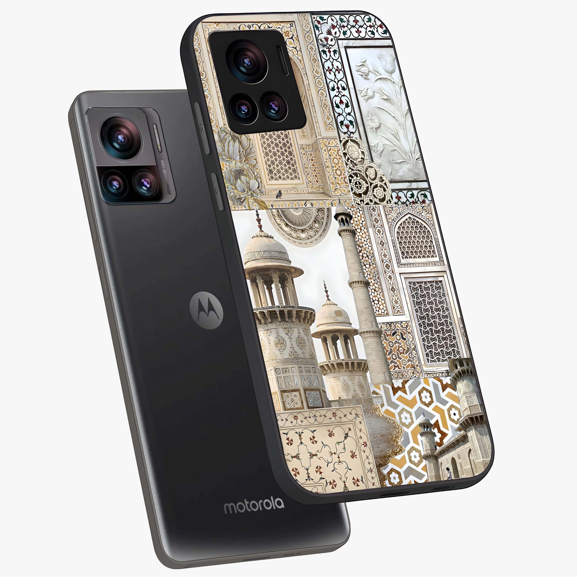 Mughal Marble Legacy Glass Case displayed in angled mockup highlighting elegant heritage marble artwork with royal aesthetic.