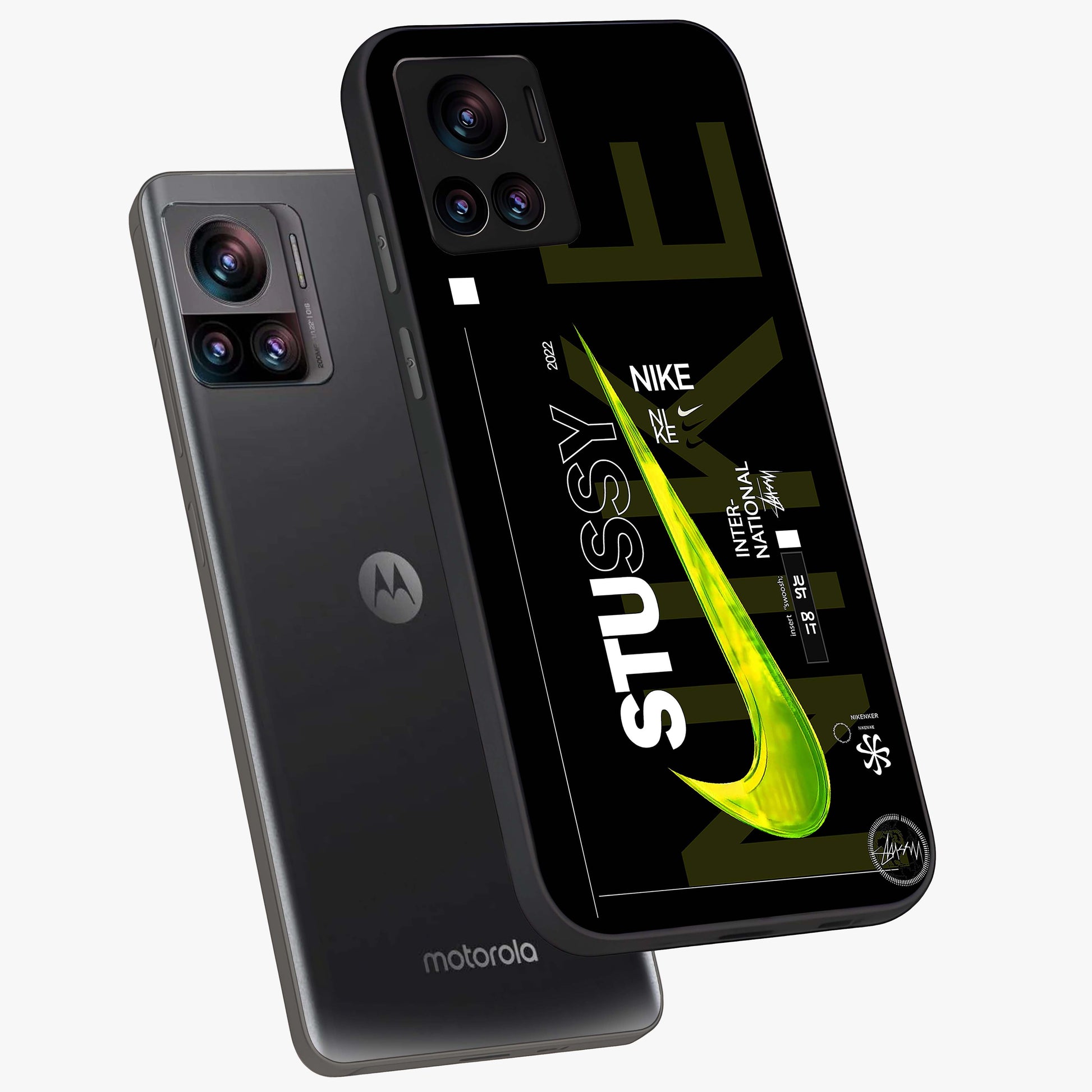 Neon Street Edition Glass Case displayed in angled mockup highlighting vibrant urban design with bold street aesthetic.