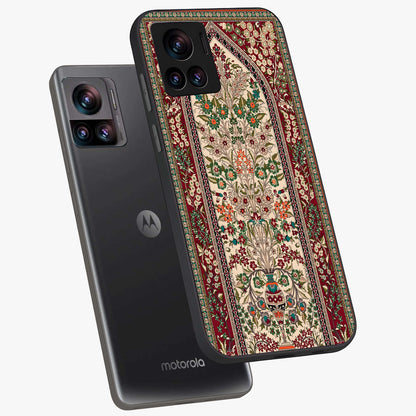 Persian Inspired Glass Case displayed in angled mockup highlighting intricate traditional design with elegant cultural aesthetic.