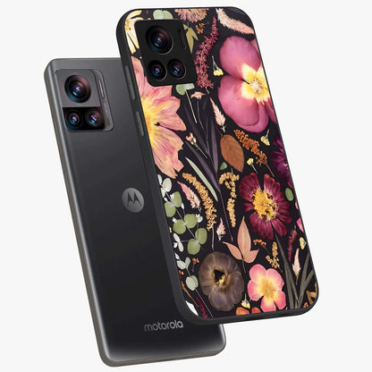 Petal Dream Tapestry Glass Case displayed in angled mockup highlighting decorative petal pattern with elegant botanical aesthetic.