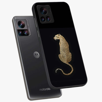 Regal Leopard Glass Case displayed in angled mockup highlighting powerful animal illustration with stylish wild aesthetic.