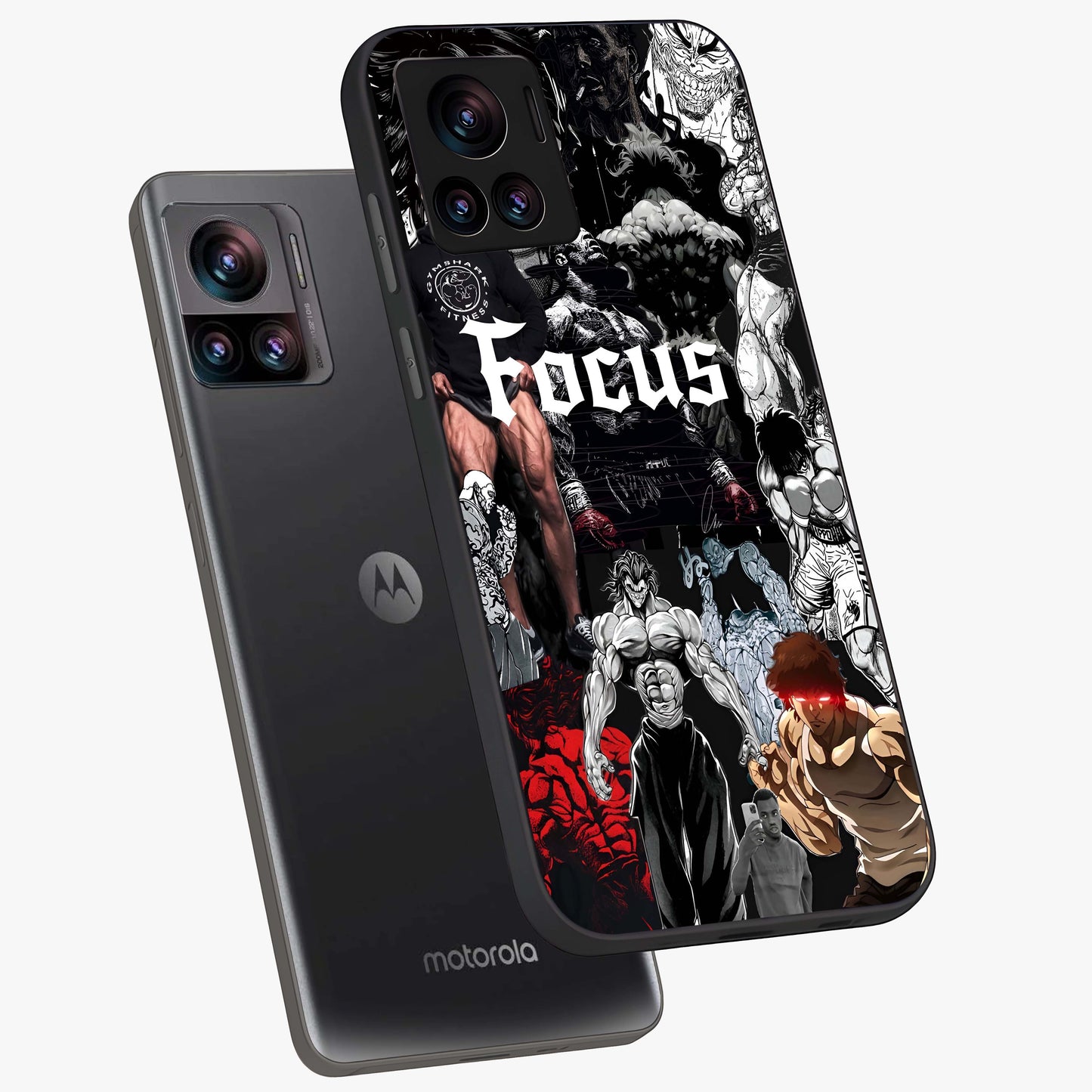 Relentless Power Focus Glass Case displayed in angled mockup highlighting bold statement design with modern aesthetic style.