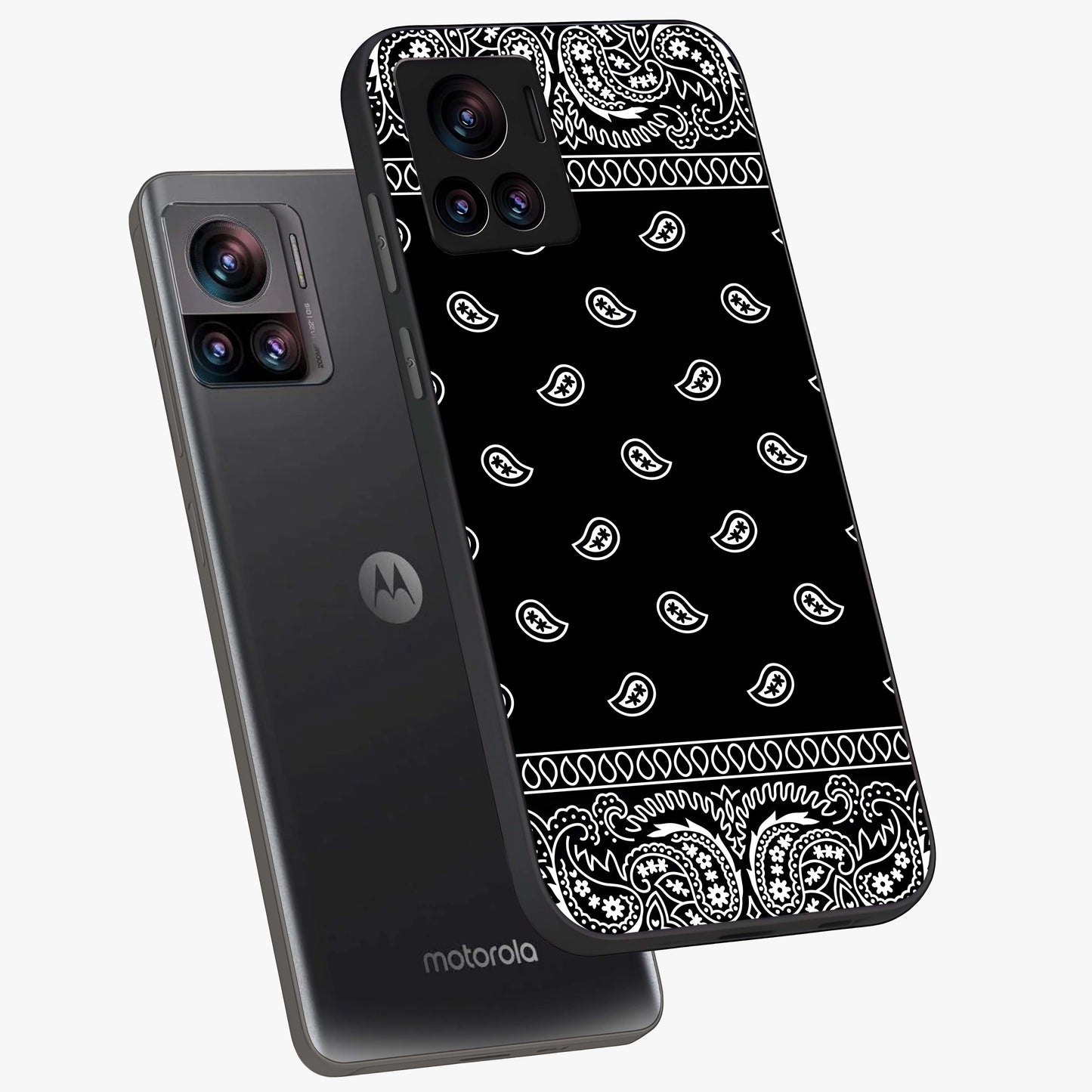 Retro Rebel Threads Glass Case displayed in angled mockup highlighting retro inspired graphic design with rebellious aesthetic.