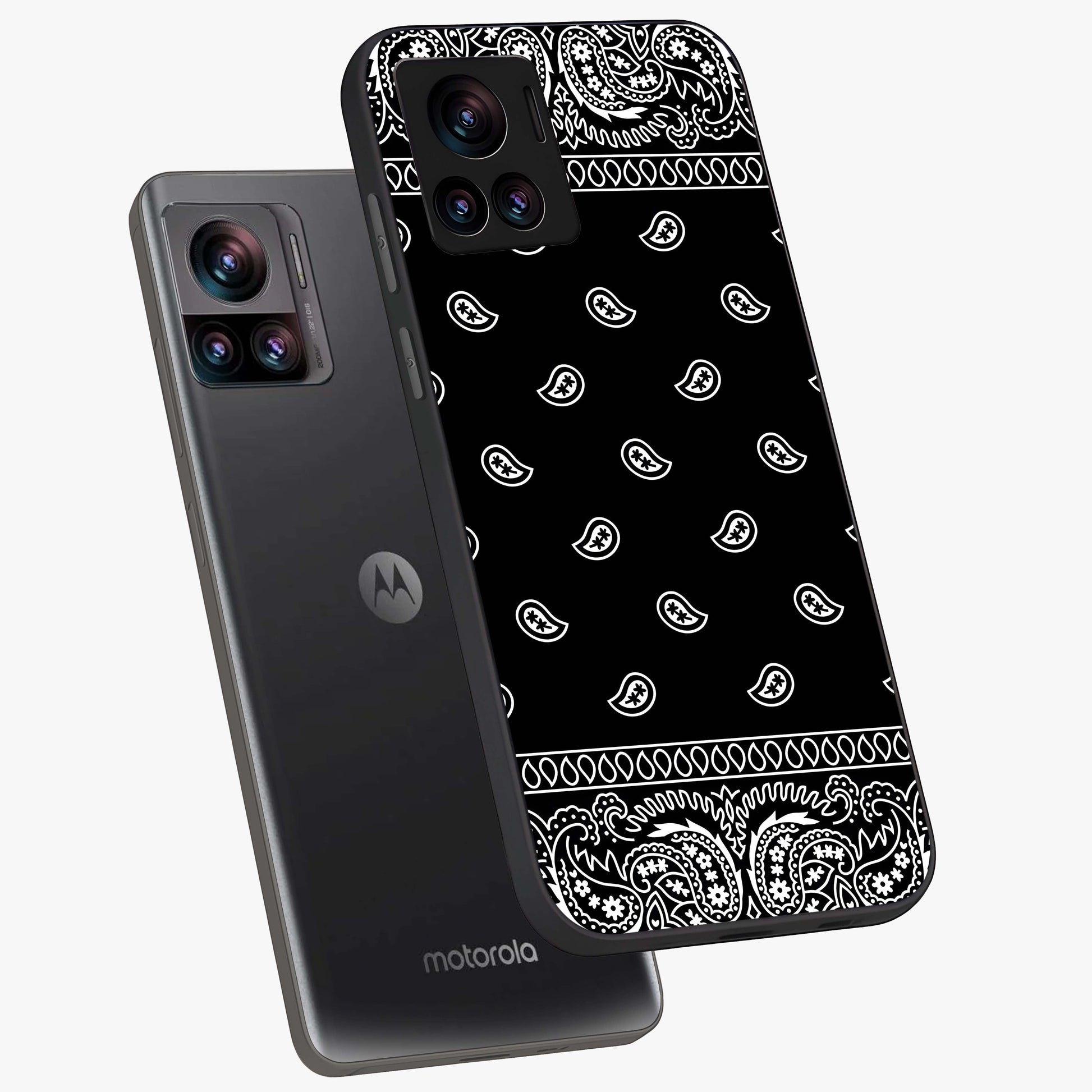 Retro Rebel Threads Glass Case displayed in angled mockup highlighting retro inspired graphic design with rebellious aesthetic.