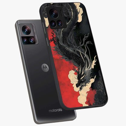 Shadow Dragon Fury Glass Case displayed in angled mockup highlighting powerful dragon illustration with dark fantasy aesthetic.