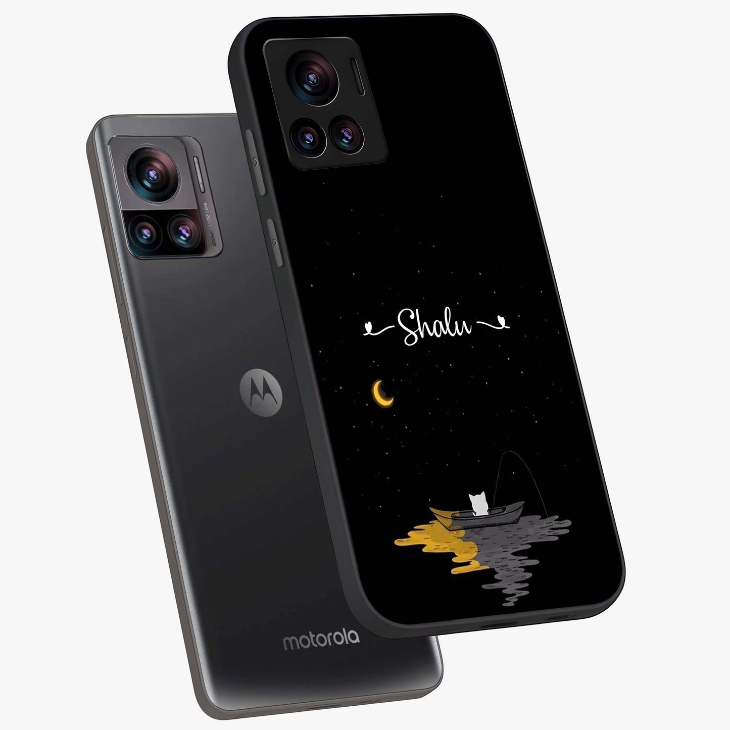 Silent Night Row Glass Case displayed in angled mockup highlighting peaceful evening design with dreamy night aesthetic.