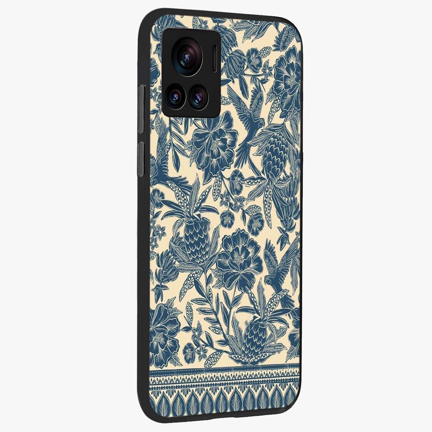 Heirloom Wild Bloom Glass Case upright view showcasing delicate wildflower artwork with timeless floral theme.