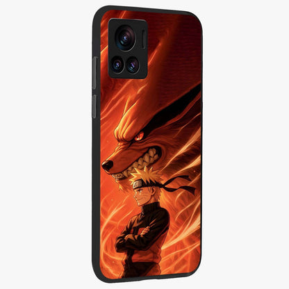 Nine Tails Legacy Glass Case upright view showcasing dramatic nine-tails artwork with intense anime themed design.