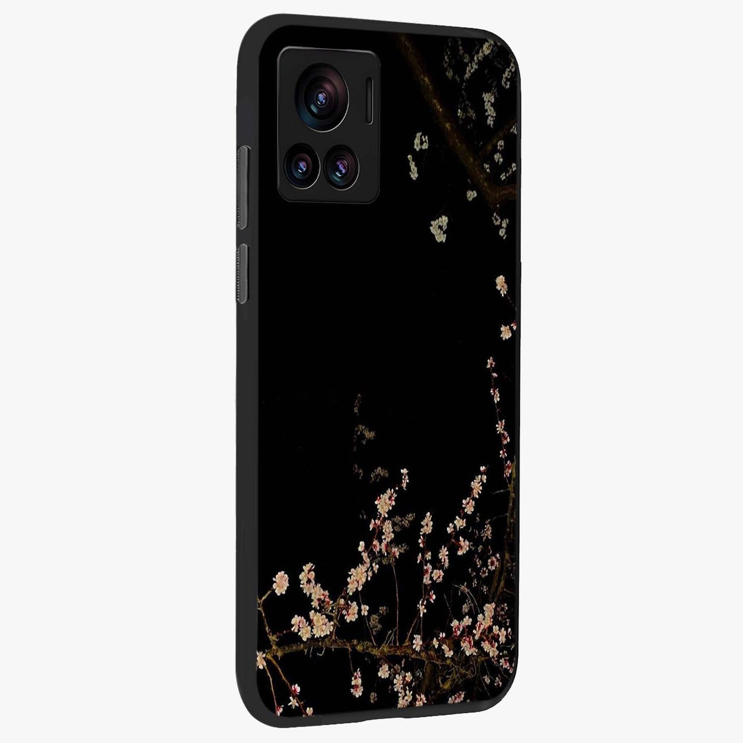 Petal Moon Light With Custom Name Glass Case upright view showcasing elegant floral moon artwork with personalized aesthetic.