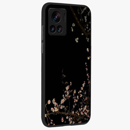 Petal Moon Light With Custom Name Glass Case upright view showcasing elegant floral moon artwork with personalized aesthetic.
