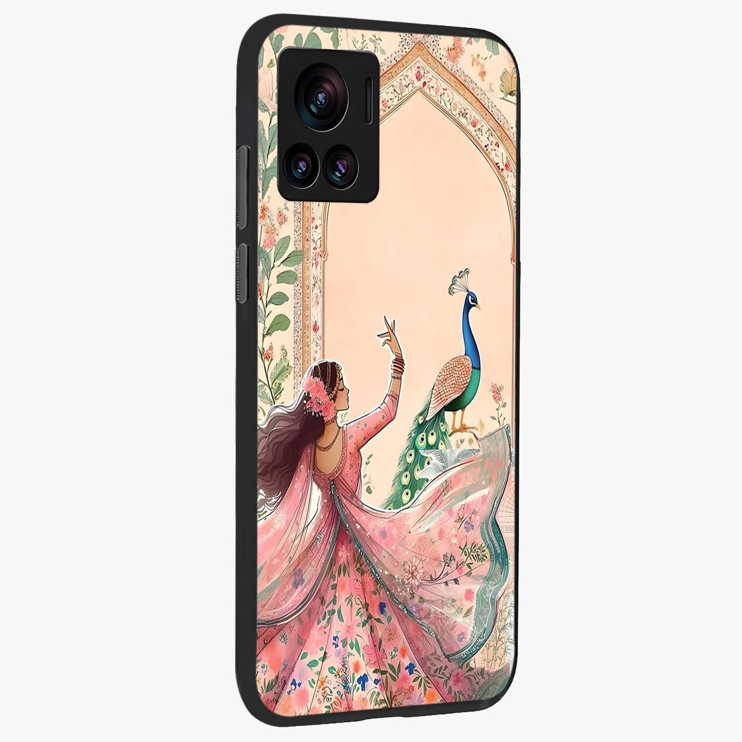 Royal Grace Muse Glass Case upright view showcasing stylish artistic artwork with sophisticated royal theme.