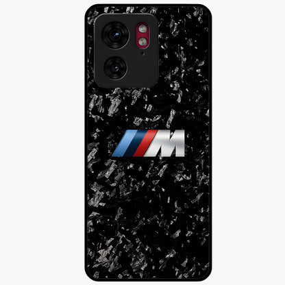 Carbon Speed Mark Glass Case showing flat back view with sporty carbon pattern artwork and glossy glass finish.