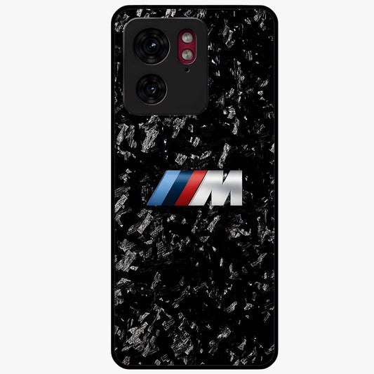Carbon Speed Mark Glass Case showing flat back view with sporty carbon pattern artwork and glossy glass finish.
