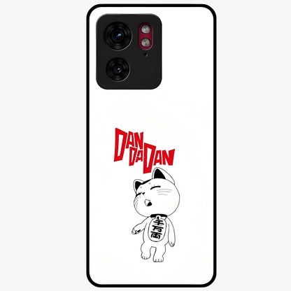 Playful Spirit Charm Glass Case showing flat back view with cheerful charm themed artwork and glossy glass finish.