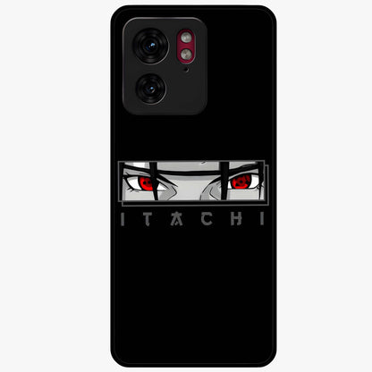Scarlet Gaze Dominance Glass Case showing flat back view with striking red themed artwork and glossy glass finish.
