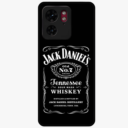 Vintage Whiskey Heritage Glass Case showing flat back view with classic whiskey inspired artwork and glossy glass finish.