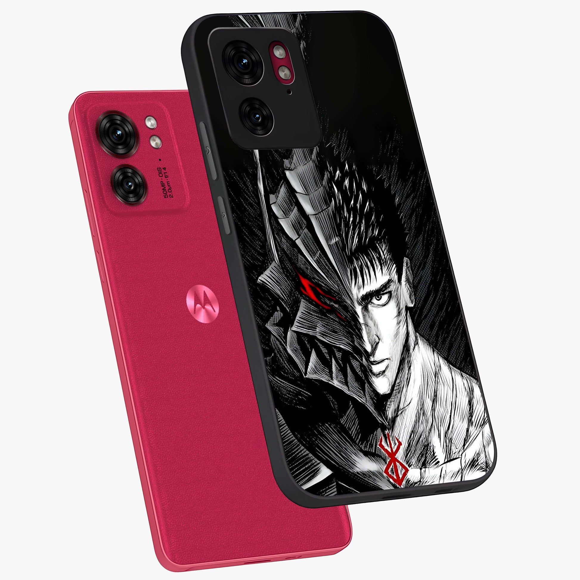 Berserker Blood Oath Glass Case displayed in angled mockup highlighting dark fantasy graphic design and powerful theme.