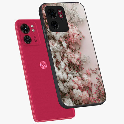 Blush Blossom Cloud Glass Case displayed in angled mockup highlighting soft cloud and blossom design with pastel aesthetic.