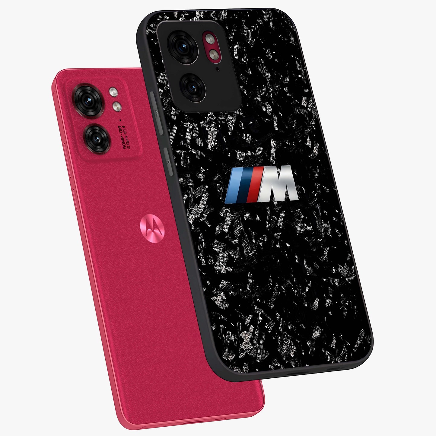 Carbon Speed Mark Glass Case displayed in angled mockup highlighting racing inspired carbon design and sleek aesthetic style.