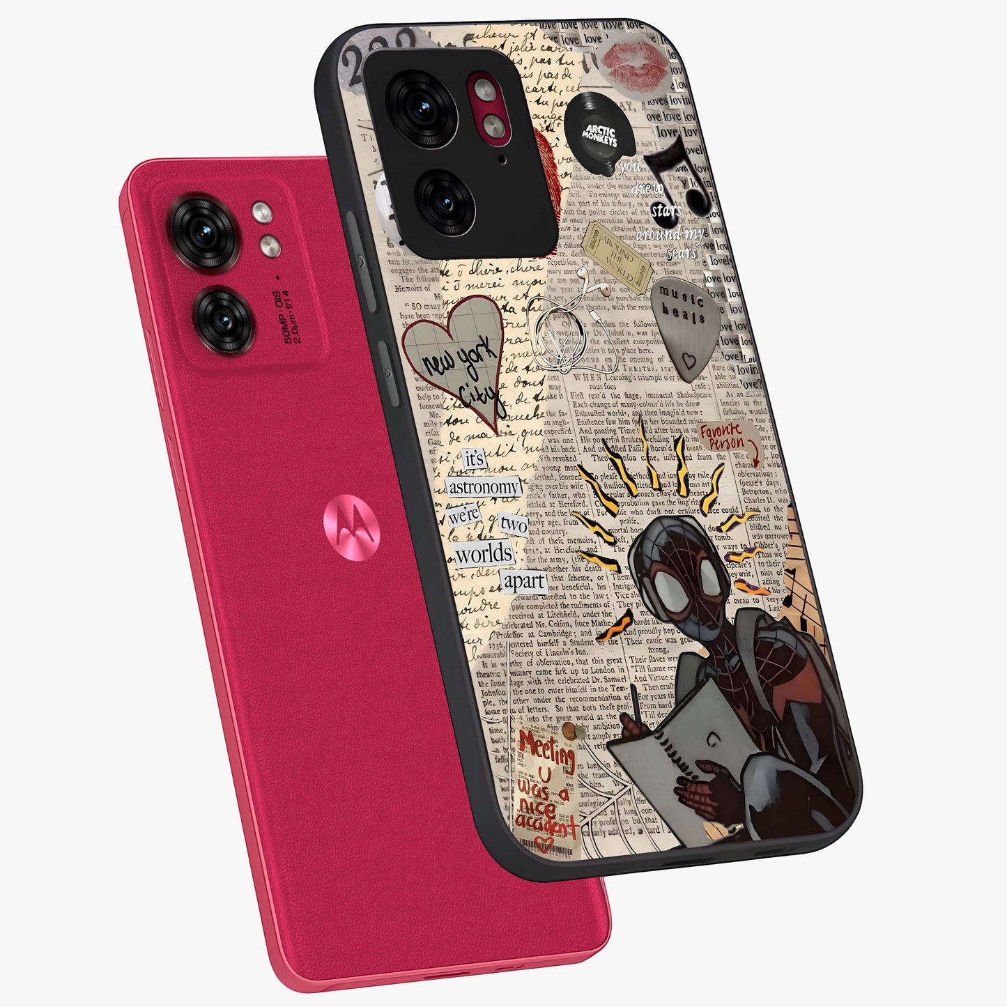 City Dream Sketch Glass Case displayed in angled mockup highlighting minimal city illustration with aesthetic sketch style.