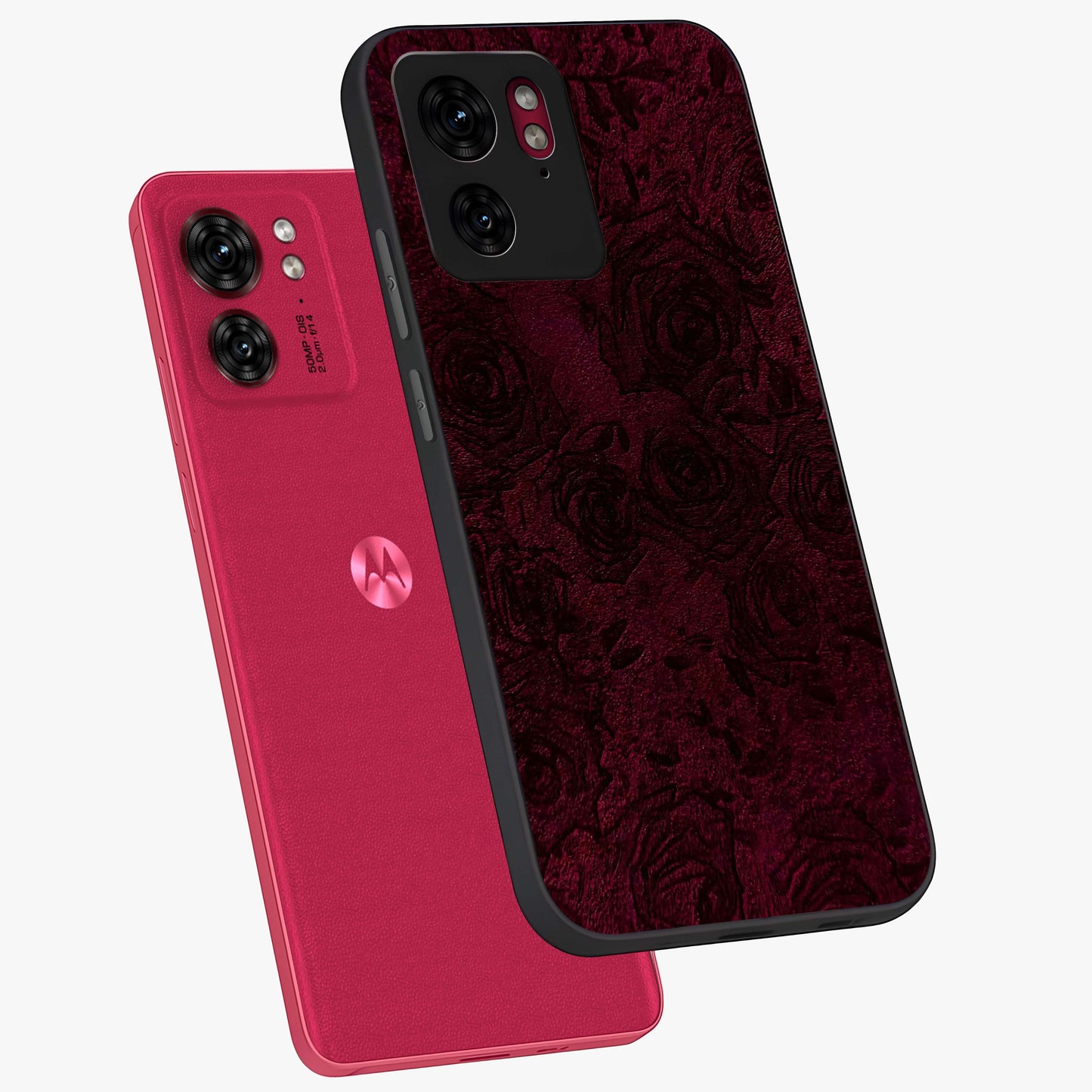 Crimson Fade Flow Glass Case displayed in angled mockup highlighting smooth gradient design with modern aesthetic style.