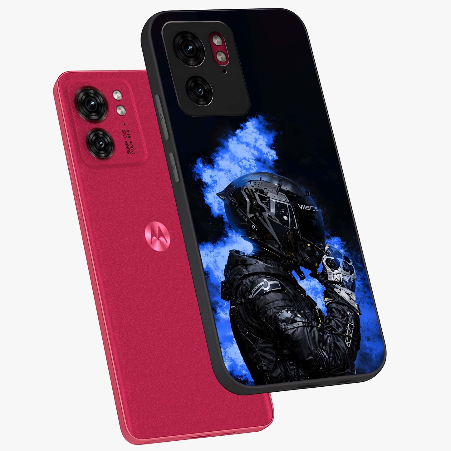 Cyber Sentinel Protocol Glass Case displayed in angled mockup highlighting digital cyber design with sci-fi aesthetic style.