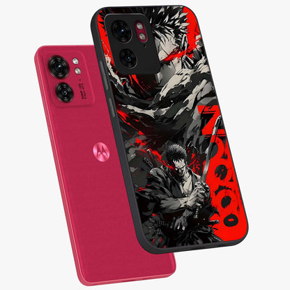 Demon Sword Resolve Glass Case displayed in angled mockup highlighting powerful demon sword illustration with dark fantasy aesthetic.