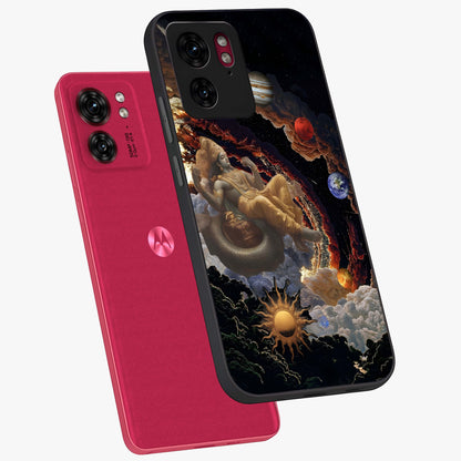 Galactic Divine God Glass Case displayed in angled mockup highlighting powerful celestial deity illustration with galactic aesthetic.