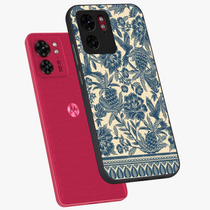 Heirloom Wild Bloom Glass Case displayed in angled mockup highlighting botanical bloom design with classic aesthetic style.
