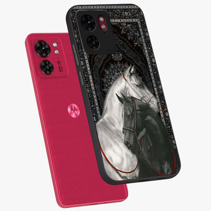 Majestic Ride Legacy Glass Case displayed in angled mockup highlighting sleek vehicle design with bold racing aesthetic.