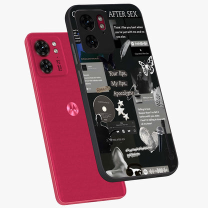 Midnight Love Echo Glass Case displayed in angled mockup highlighting elegant love inspired design with deep aesthetic style.