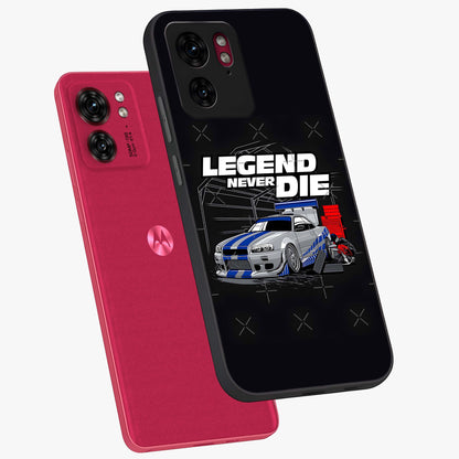 Midnight Racing Legacy Glass Case displayed in angled mockup highlighting dynamic automotive design with bold midnight aesthetic.