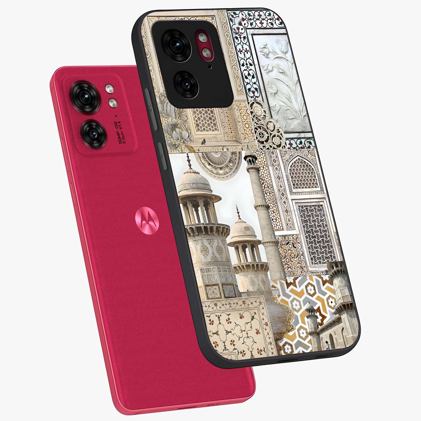 Mughal Marble Legacy Glass Case displayed in angled mockup highlighting elegant heritage marble artwork with royal aesthetic.