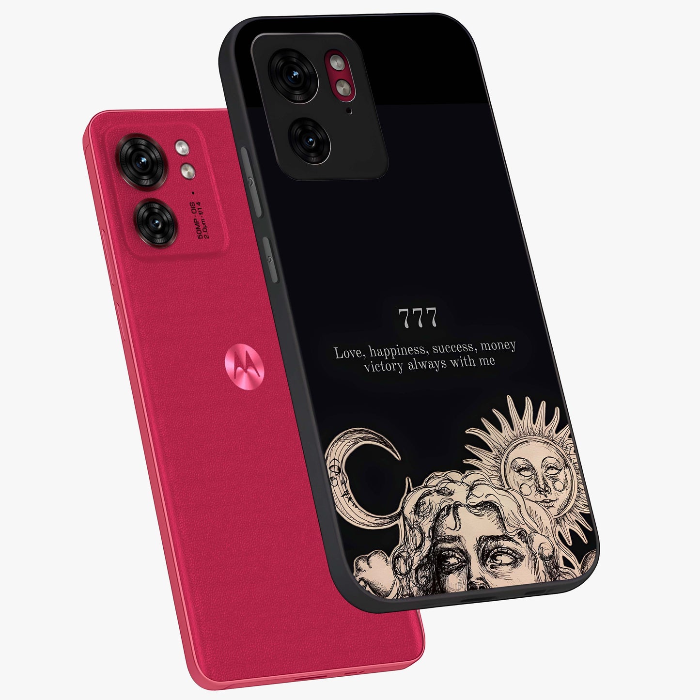 Mystic Victory Aura Glass Case displayed in angled mockup highlighting energetic aura design with bold mystical aesthetic.
