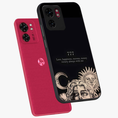 Mystic Victory Aura Glass Case displayed in angled mockup highlighting energetic aura design with bold mystical aesthetic.
